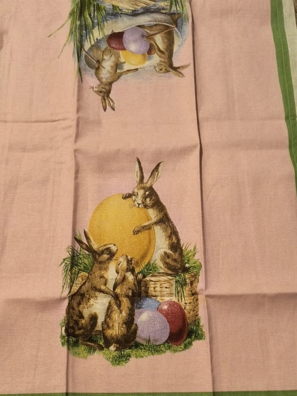 Williams Sonoma Easter Bunny Kitchen Towel Set of 2 Spring Vintage Discontinued